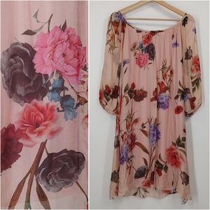 Bellambia Silk Blend Floral Dress
